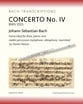 CONCERTO IV BWV 1055 P.O.D cover
